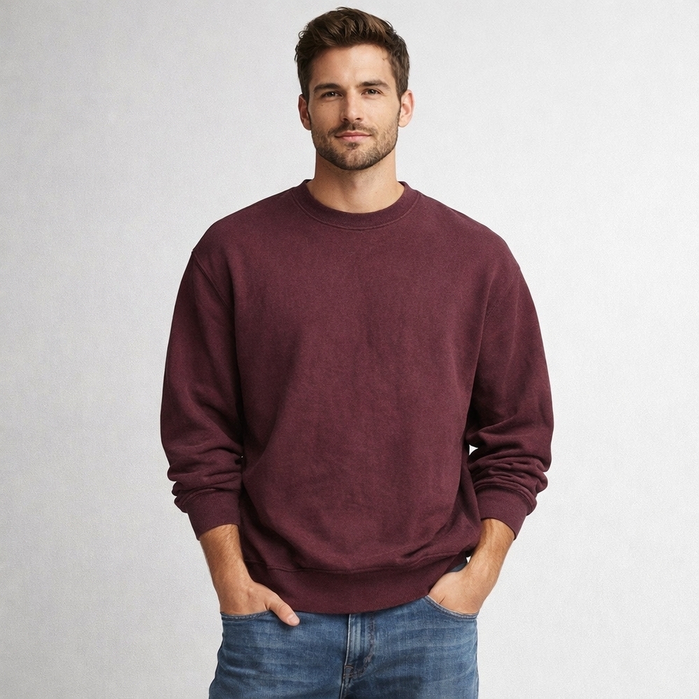 Roundtree & Yorke Sport Men’s Sweatshirt XL Burgundy Crewneck Pullover
